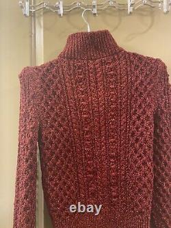 Isabel Marant veste en tricot à manches bouffantes rouges et col montant taille 42 (article 24.2)