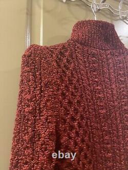 Isabel Marant veste en tricot à manches bouffantes rouges et col montant taille 42 (article 24.2)