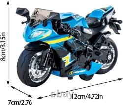 Jouet de moto à traction arrière avec lumière et son, modèle en alliage durable pour enfants