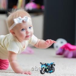 Jouet de moto à traction arrière avec lumière et son, modèle en alliage durable pour enfants