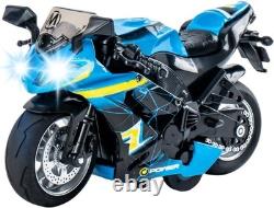 Jouet de moto à traction arrière avec lumière et son, modèle en alliage durable pour enfants