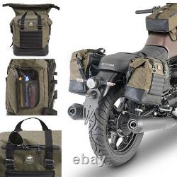 Kappa Rambler Motorcycle Luggage Panniers / Sacs Latéraux Paire Olive Green 14 Litres