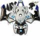 Kit De Carénage Blanc Noir Bleu Ld Injection Adapté Pour Honda 2003-2004 Cbr600rr X020