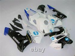 Kit de carénage blanc noir bleu LD Injection adapté pour Honda 2003-2004 CBR600RR x020