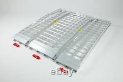 Kit de rampe de chargement de moto extra large, 2380 mm de long, 3 rampes incluses pour moto