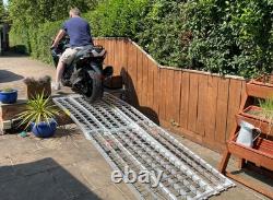 Kit de rampe de chargement de moto extra large, 2380 mm de long, 3 rampes incluses pour moto