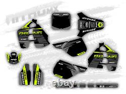 Kit graphique adapté pour Honda CR 125 R CR 125R 1989 1990 Autocollants Décalcomanies FLUO/NEON