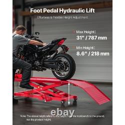 Lève-moto hydraulique 1000 lbs, support de levage pour moto tout terrain et de rue