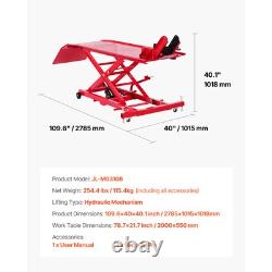 Lève-moto hydraulique 1000 lbs, support de levage pour moto tout terrain et de rue