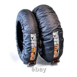 MPW Race Dept Gants de Chauffage de Pneus de Superbike Numérique 120/180-190 avec Prise EU Grise