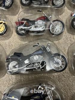 Maisto 1 18 Moto Harley Davidson Modèle Lot (19 Motos)