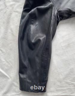 Manteau en cuir noir vintage ALAIA Bergdorf Goodman. Taille 38 Iconique FRANCE.