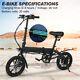 Megawheels E-bike 14'' Inch Folding Electric Bike City Scooter 36v 250w Motor Royaume-uni