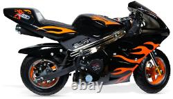 Mini Moto de Sport Moto Racer ORANGE Moto Tout Terrain 49cc Off Road