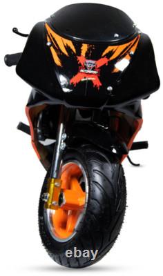 Mini Moto de Sport Moto Racer ORANGE Moto Tout Terrain 49cc Off Road