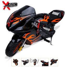 Mini Moto de Sport Moto Racer ORANGE Moto Tout Terrain 49cc Off Road