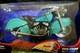 Modèle De Moto Diecast 1/6 Indian Turquoise Avec Pneus Blanches Usagés