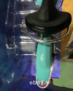 Modèle de Moto Diecast 1/6 Indian Turquoise avec Pneus Blanches Usagés