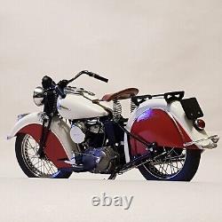 Modèle de moto diecast classique américaine Indian Sport Scout de 1940 à l'échelle 1/12