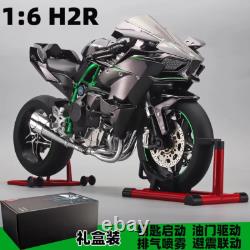 Modèle de moto en alliage Kawasaki H2R 16 avec pulvérisation, démarrage par clé, excellent cadeau POST UK