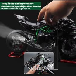 Modèle de moto en alliage Kawasaki H2R 16 avec pulvérisation, démarrage par clé, excellent cadeau POST UK