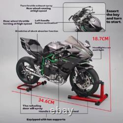 Modèle de moto en alliage Kawasaki H2R 16 avec pulvérisation, démarrage par clé, excellent cadeau POST UK