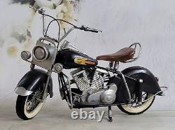 Modèle de moto indienne de 1947, moto motorisée, vélo, modèle à l'échelle 1:18, figurine de décoration, AFFAIRE