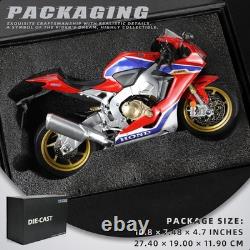Modèle de moto sportive Diecast 19, construction métallique réaliste, sans assemblage nécessaire