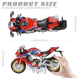Modèle de moto sportive Diecast 19, construction métallique réaliste, sans assemblage nécessaire