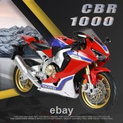 Modèle de moto sportive Diecast 19, construction métallique réaliste, sans assemblage nécessaire