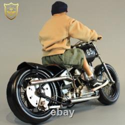 Modèle en alliage de moto Bobber Harley 1/6 pouvant être associé au soldat HT de 12 pouces