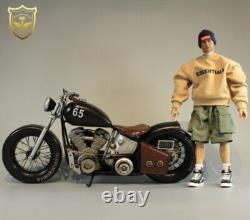 Modèle en alliage de moto Bobber Harley 1/6 pouvant être associé au soldat HT de 12 pouces