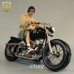 Modèle en alliage de moto Bobber Harley 1/6 pouvant être associé au soldat de 12 pouces HT
