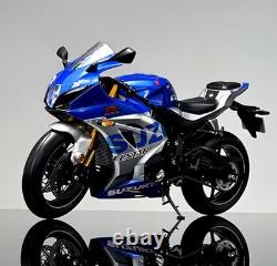 Modèle réduit en métal de moto LCD 1/12 échelle Suzuki GSX-R 1000R argent/bleu