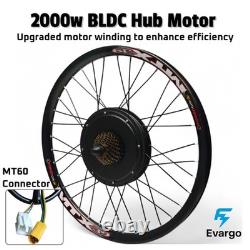 Moteur de moyeu BLDC de roue arrière de moto 2000w MTX 48v/52v-72V