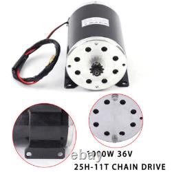 Moteur électrique à brosse MY1020 1000W pour scooter, quad, karting, vélo électrique 3000 RPM