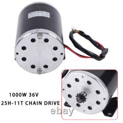Moteur électrique à brosse MY1020 1000W pour scooter, quad, karting, vélo électrique 3000 RPM