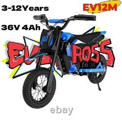 Moto Électrique pour Enfants Evercross EV12M 300W 15,5 MPH Pneus de 12 Pouces Cadeau pour Enfants de 3 à 12 Ans