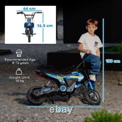 Moto électrique AIYAPLAY 24V avec suspension arrière, bleue