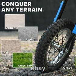 Moto électrique AIYAPLAY 24V avec suspension arrière, bleue