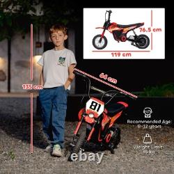 Moto électrique AIYAPLAY 24V avec suspension arrière, rouge