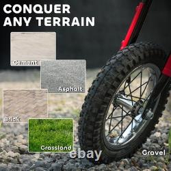 Moto électrique AIYAPLAY 24V avec suspension arrière, rouge