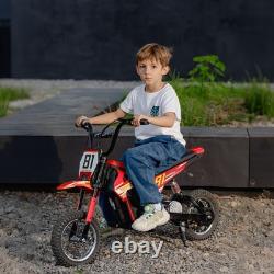 Moto électrique AIYAPLAY 24V avec suspension arrière, rouge