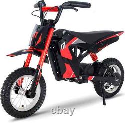 Moto électrique pour enfants 12'' avec moteur 300W, moto tout-terrain, batterie 36V 4AH, âge 3-12 ans