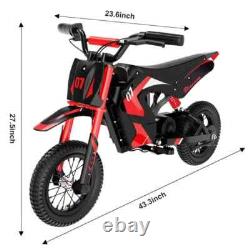 Moto électrique pour enfants 12'' avec moteur 300W, moto tout-terrain, batterie 36V 4AH, âge 3-12 ans