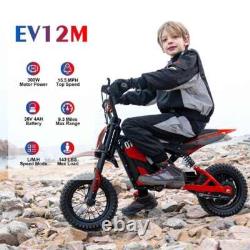 Moto électrique pour enfants 12'' avec moteur 300W, moto tout-terrain, batterie 36V 4AH, âge 3-12 ans