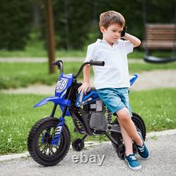Moto électrique pour enfants 12V avec accélérateur à poignée tournante, suspension