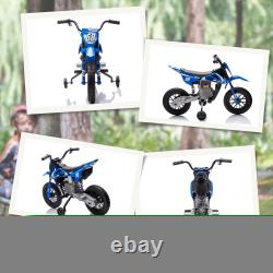 Moto électrique pour enfants 12V avec accélérateur à poignée tournante, suspension