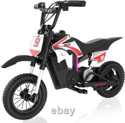 Moto électrique pour enfants 350W Tout-terrain E-moto 16KM d'autonomie 36V 5.2Ah À partir de 4 ans