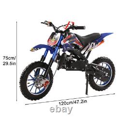 Moto tout-terrain 49Cc 2-temps à essence, mini moto tout-terrain motocross, moto de pit.